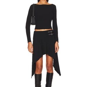 Revolve Superdown Katina Black Skirt Set